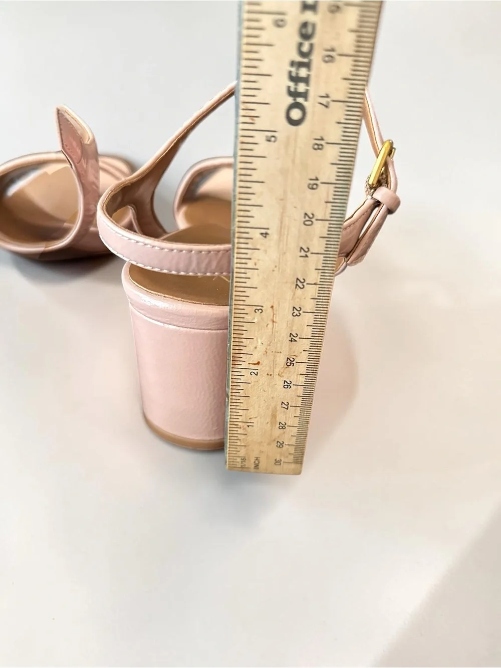 Naturalizer Izzy Leather Block Heel Sandals Blush Pink Women’s Size 9W